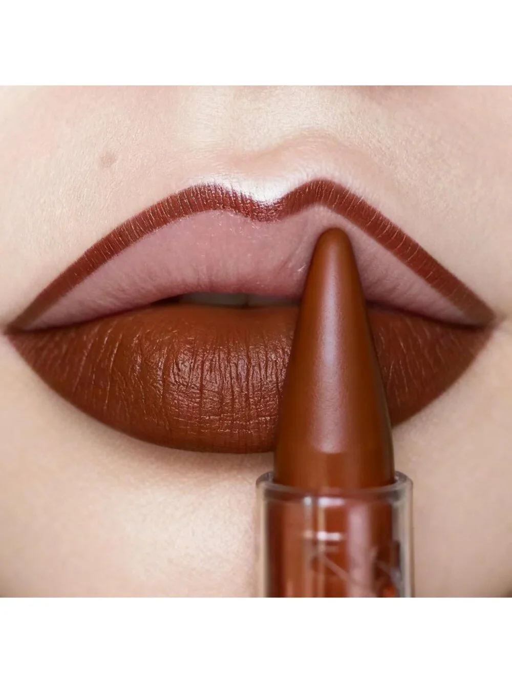 Women's E2 Brown Gradient Matte Lip Liner Combo Long Lasting Lip Stick Pencil